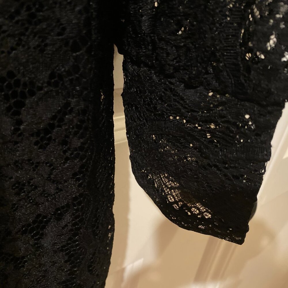 Express Black Lace Dress Size Medium - Picture 10 of 13